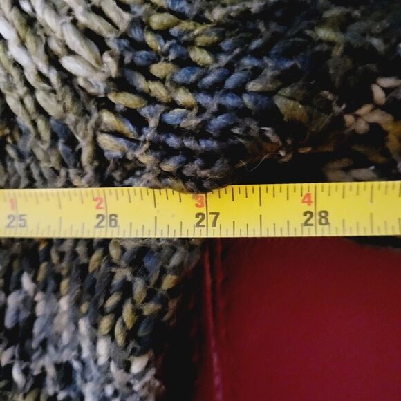 Apricot Striped Moss Green Sweater - Picture 7 of 8